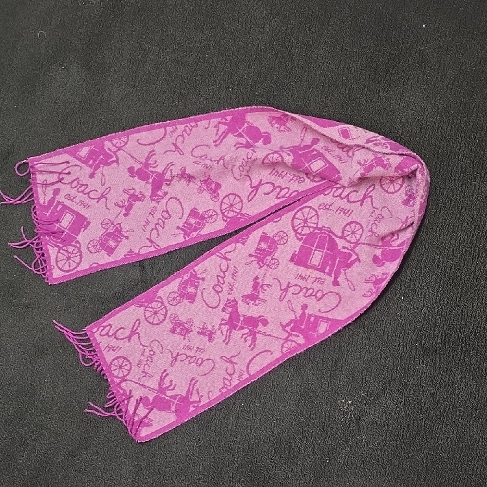Coach Purple Scarf - Picture 6 of 6